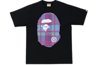 a bathing ape head t - shirt in black