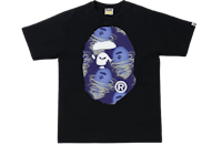 a bathing ape head t - shirt in black