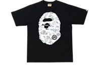 a bathing ape head t - shirt in black