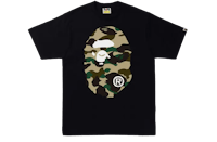 a bathing ape camo tee - black