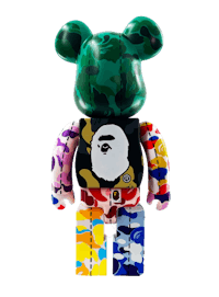 a bearbrick with a camouflage pattern