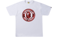 a bathing ape logo t - shirt in white