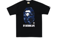 a bathing ape black camo t - shirt