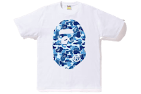 a bathing ape blue camo t - shirt