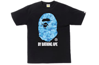 a bathing ape blue camo t - shirt