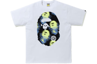 a bathing ape head t - shirt in white