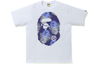 a bathing ape head t - shirt in white