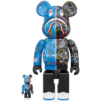 a bearbrick with a shark on it