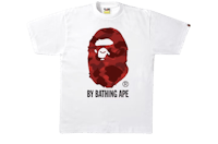 a bathing ape red camouflage t - shirt