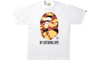 a bathing ape camo t - shirt in white