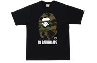 a bathing ape camo t - shirt in black