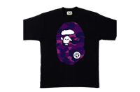 a bathing ape head t - shirt in purple camo