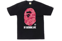 a bathing ape black camo t - shirt